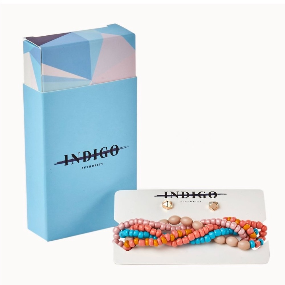 Monarch pastel bracelet and earring set